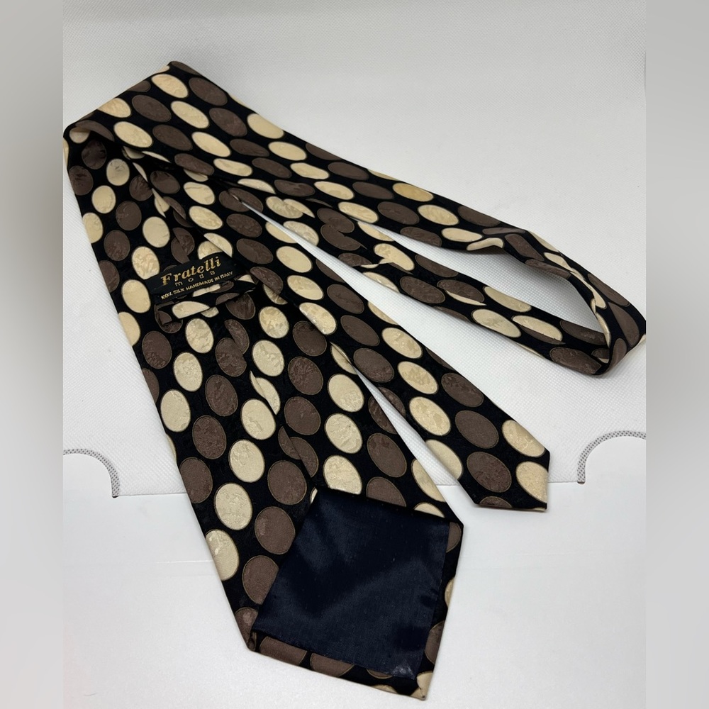 EUC Vintage Fratelli Oval Print Tie - Picture 6 of 8